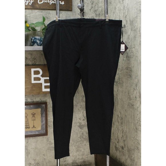 NWT Ava & Viv Pockets Ponte Skinny Pants 20W Black - Picture 3 of 6